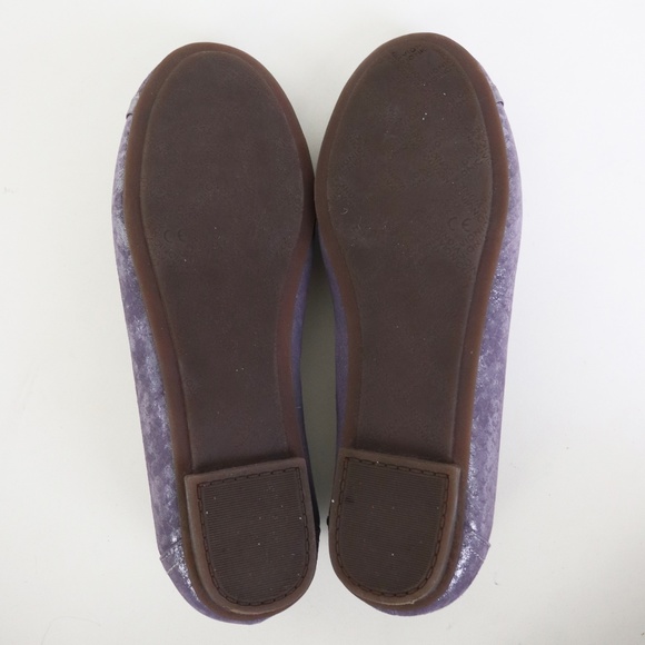 Vionic Caroll Leather Ballet Flats Pewter Purple 7 - Picture 7 of 7